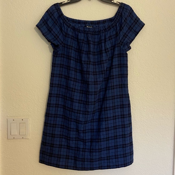 Madewell Dresses & Skirts - Madewell Plaid Off the Shoulder Dress